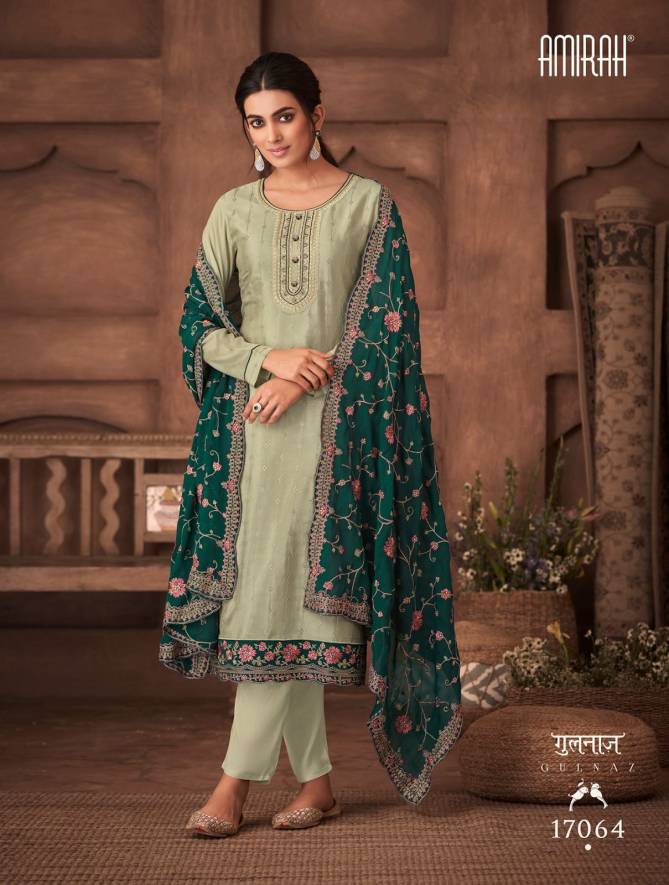 Amirah Gulnaz Vol 2 Chinnon Silk Designer Salwar Kameez Catalog